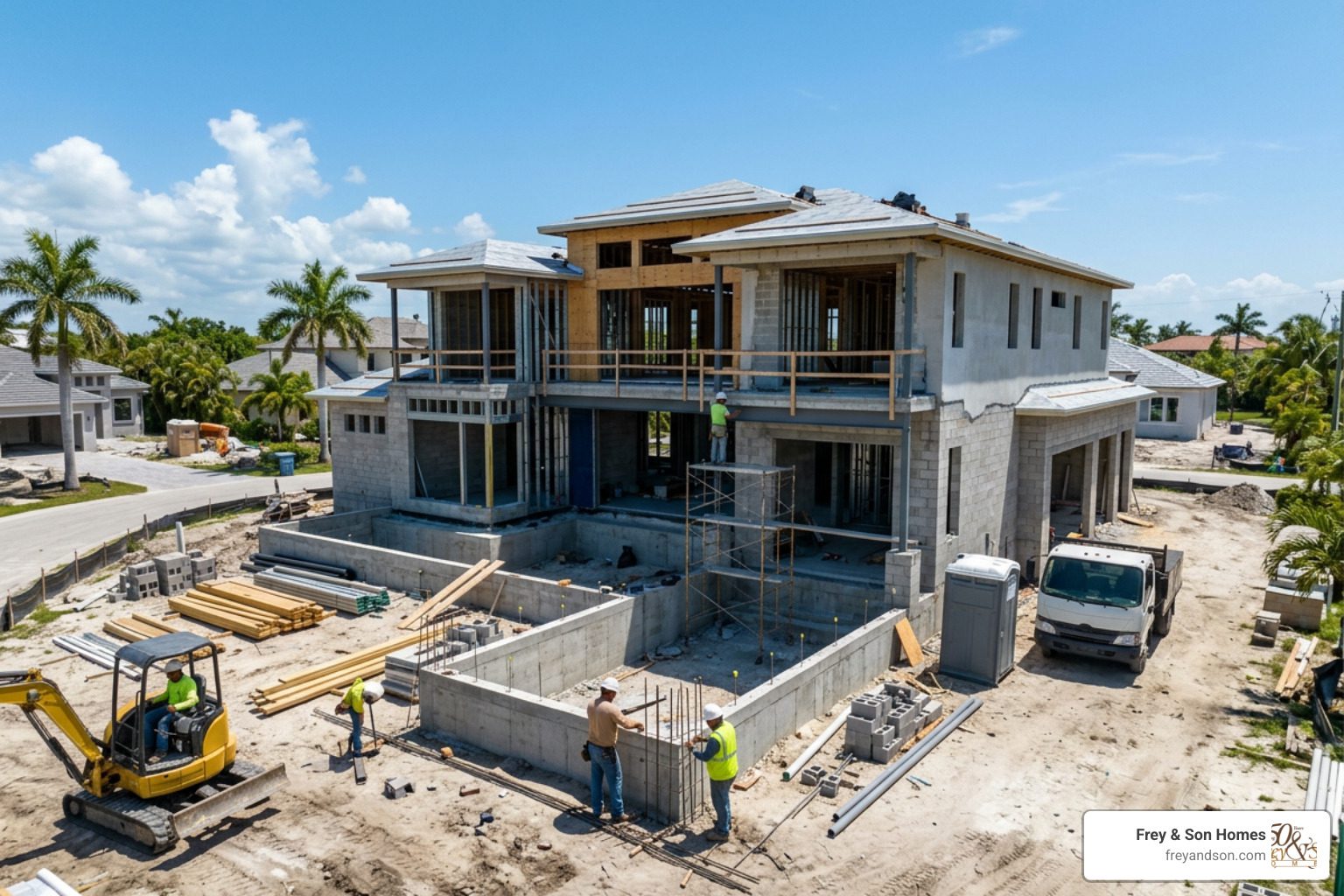 what are the 7 stages of construction