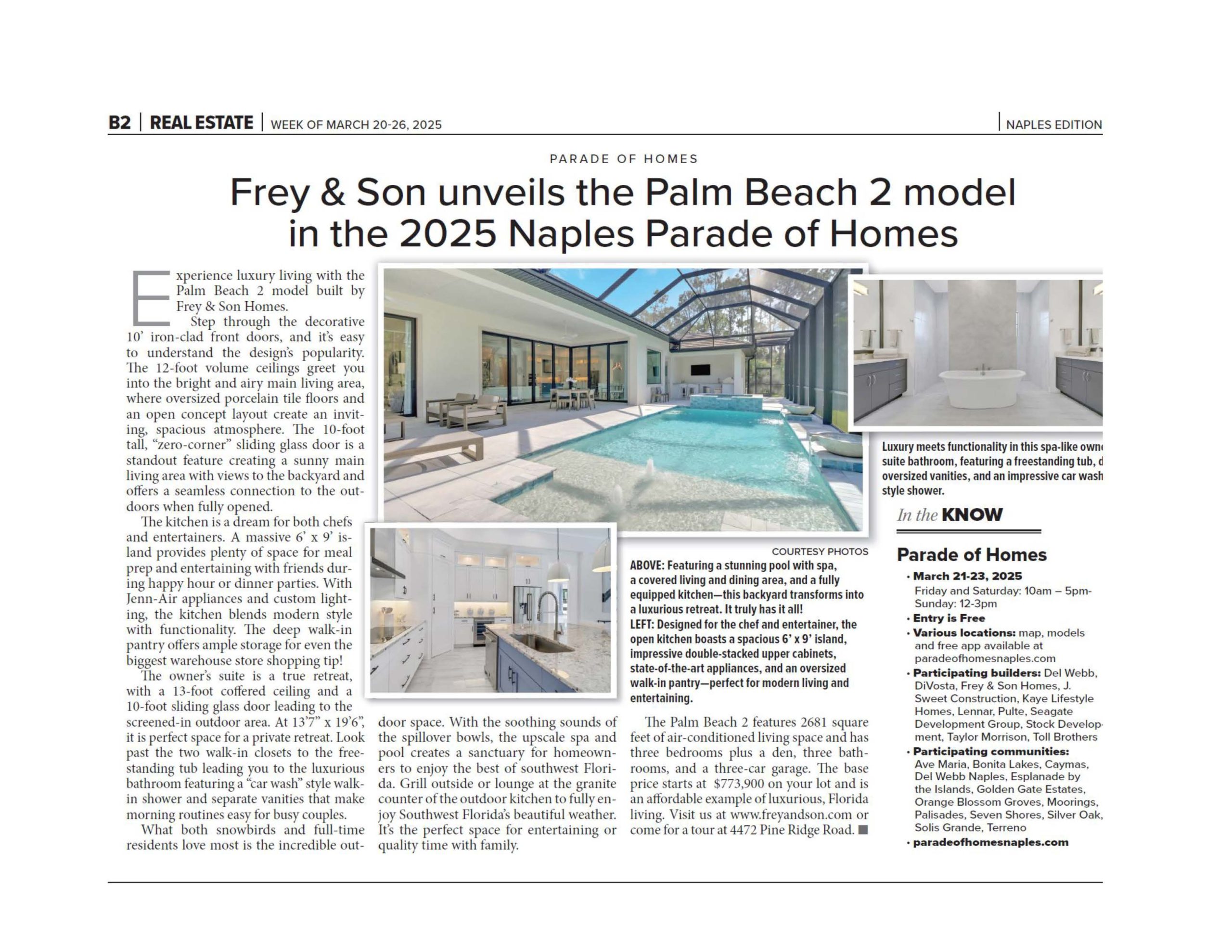 Palm Beach 2 model in Parade of Homes