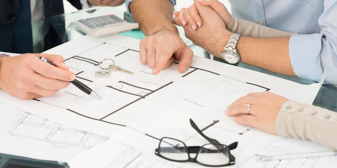 Reviewing Floor Plans Image